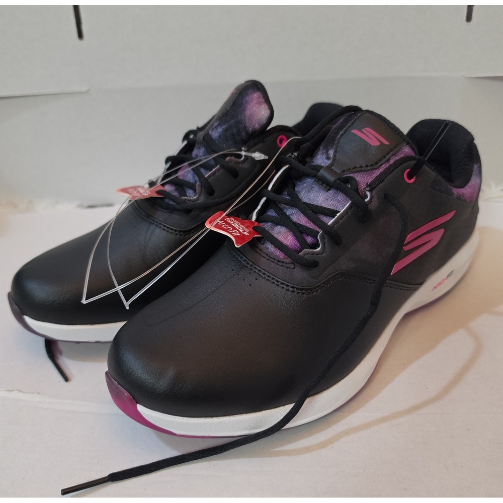 Skechers GO GOLF Pro GF Waterproof Shoes Womens 8.5 Black Multi 123061 BKMT